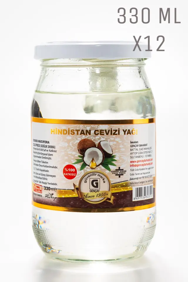 Hindistan Cevizi Yağı 330 ml 1 Adet