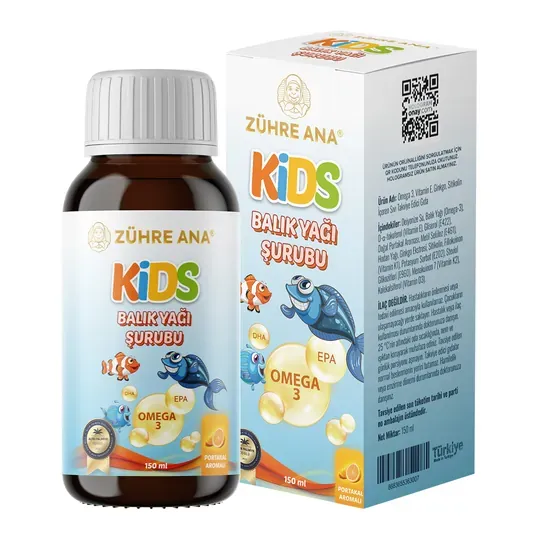 Kids Omega 3 Portakallı Balık Yağı Şurubu  150ML