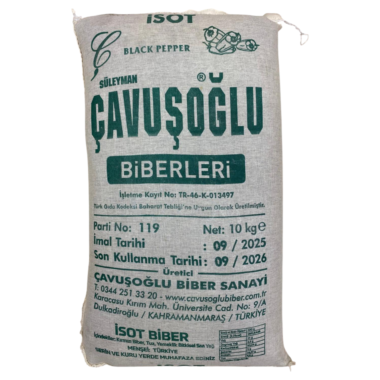 Çavuşoğlu Toptan İsot 10 KG