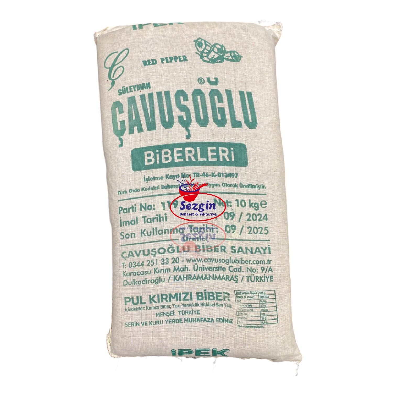ÇAVUŞOĞLU İPEK BİBER X10KG