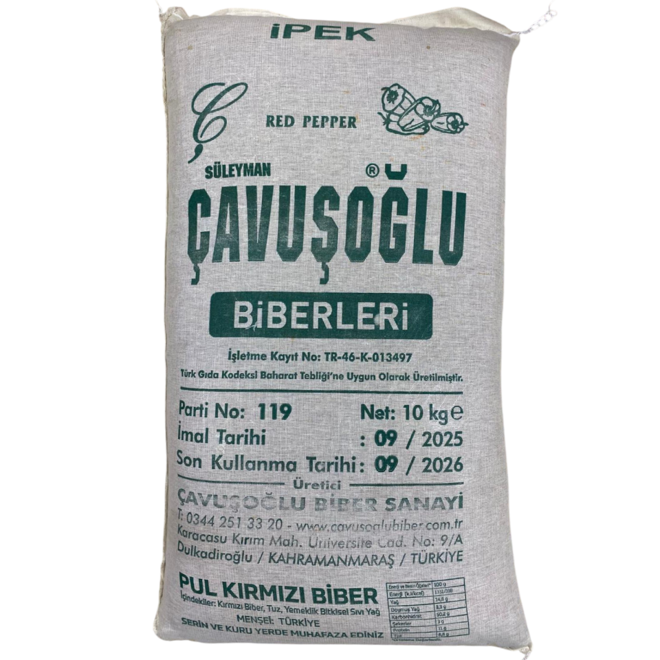 Çavuşoğlu Toptan İpek Biber 10 KG