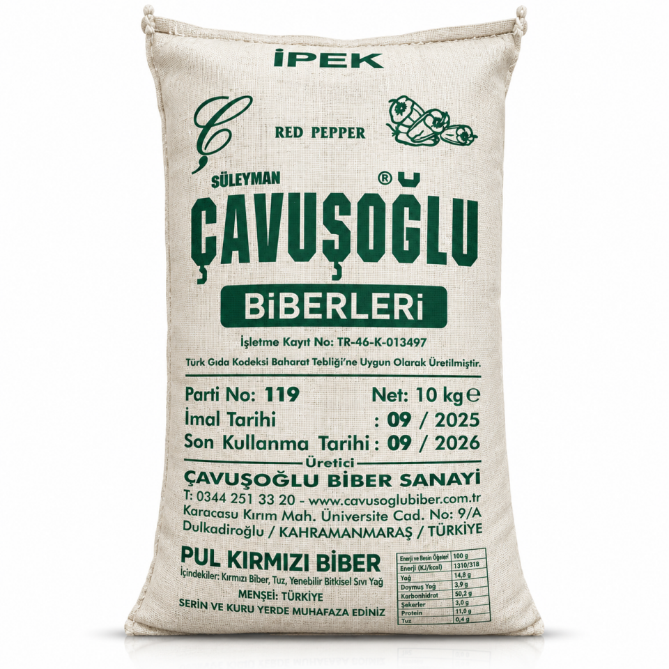 Çavuşoğlu Toptan İpek Biber 10 KG