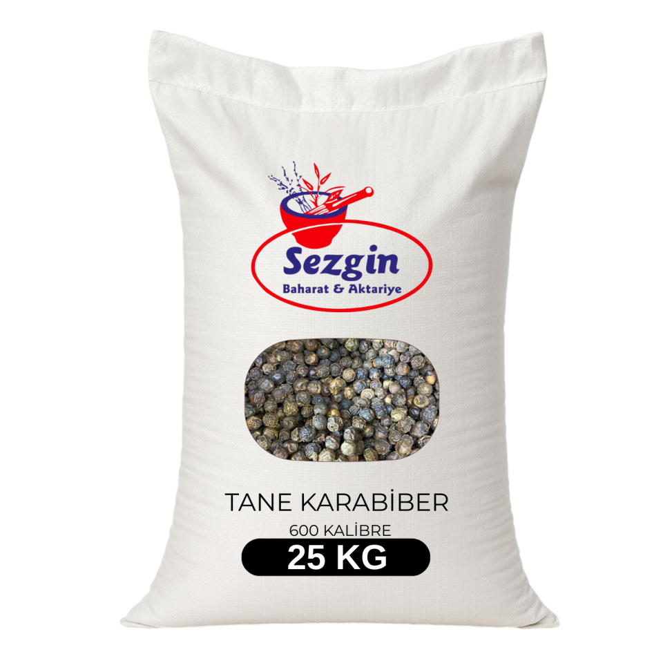 Sezgin Baharat Toptan Tane Karabiber 600 Kalibre 25KG