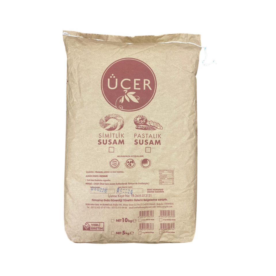 Üçer Susam Toptan Beyaz Susam 10KG