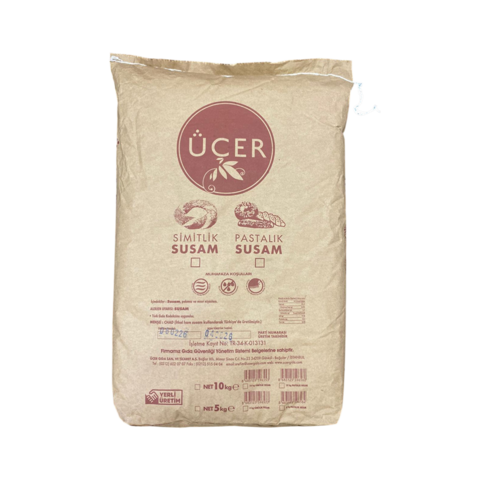 Üçer Susam Toptan Beyaz Susam 10KG