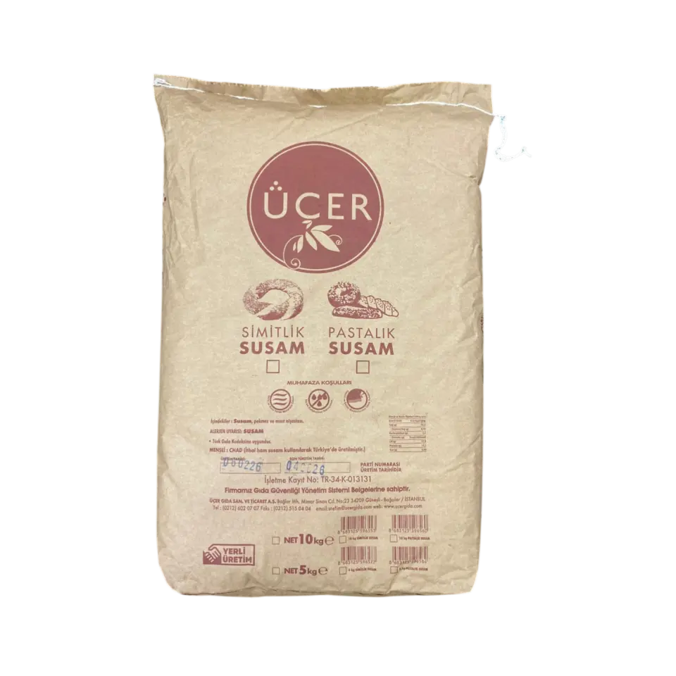 Üçer Susam Toptan Kavrulmuş (simitlik)  Susam 10KG