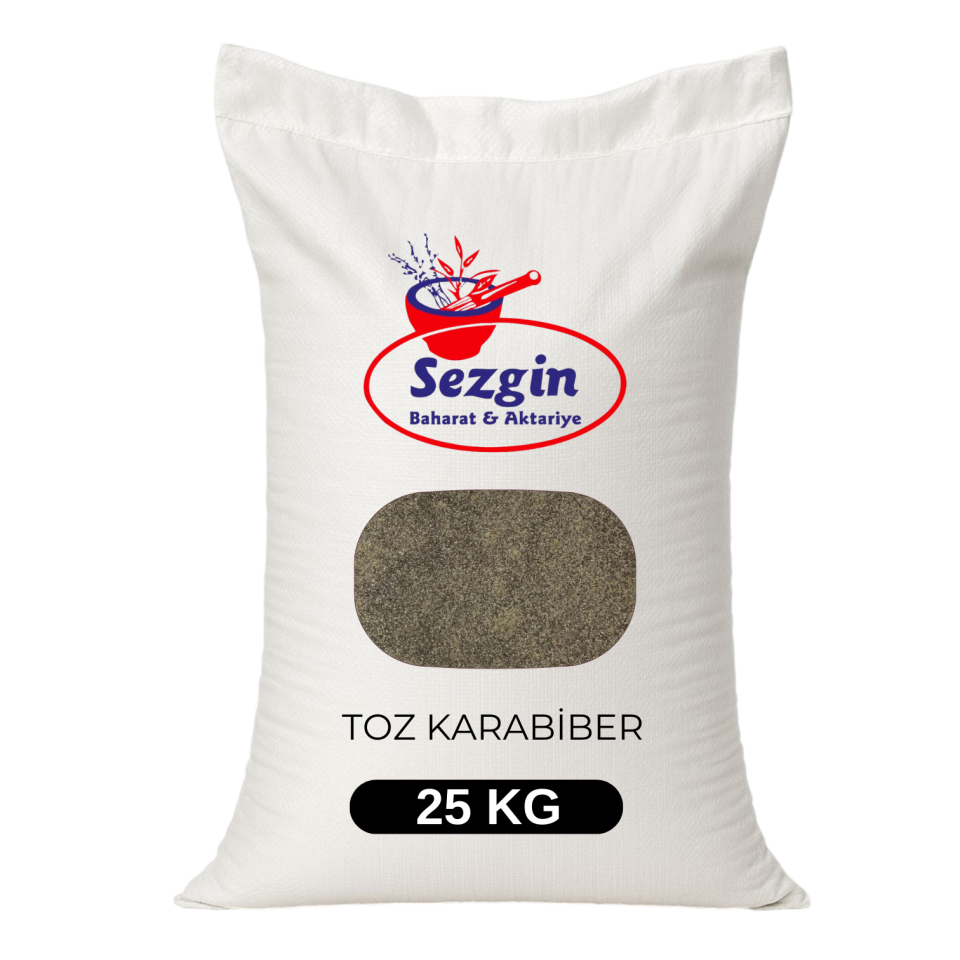 Sezgin Baharat Toptan Öğütülmüş Karabiber - Toz Karabiber 25KG