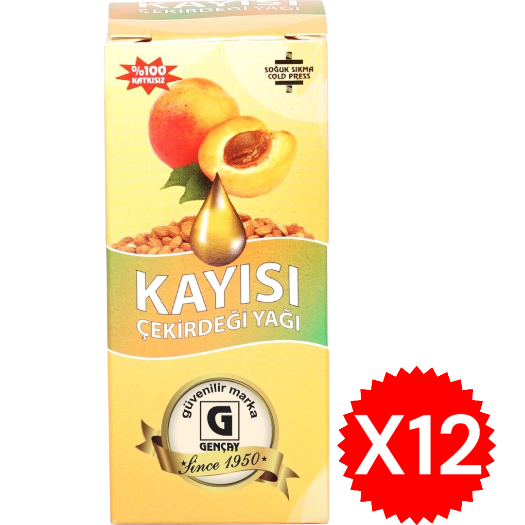 GENÇAY KAYISI ÇEKİRDEĞİ YAĞ 50 ML  X12