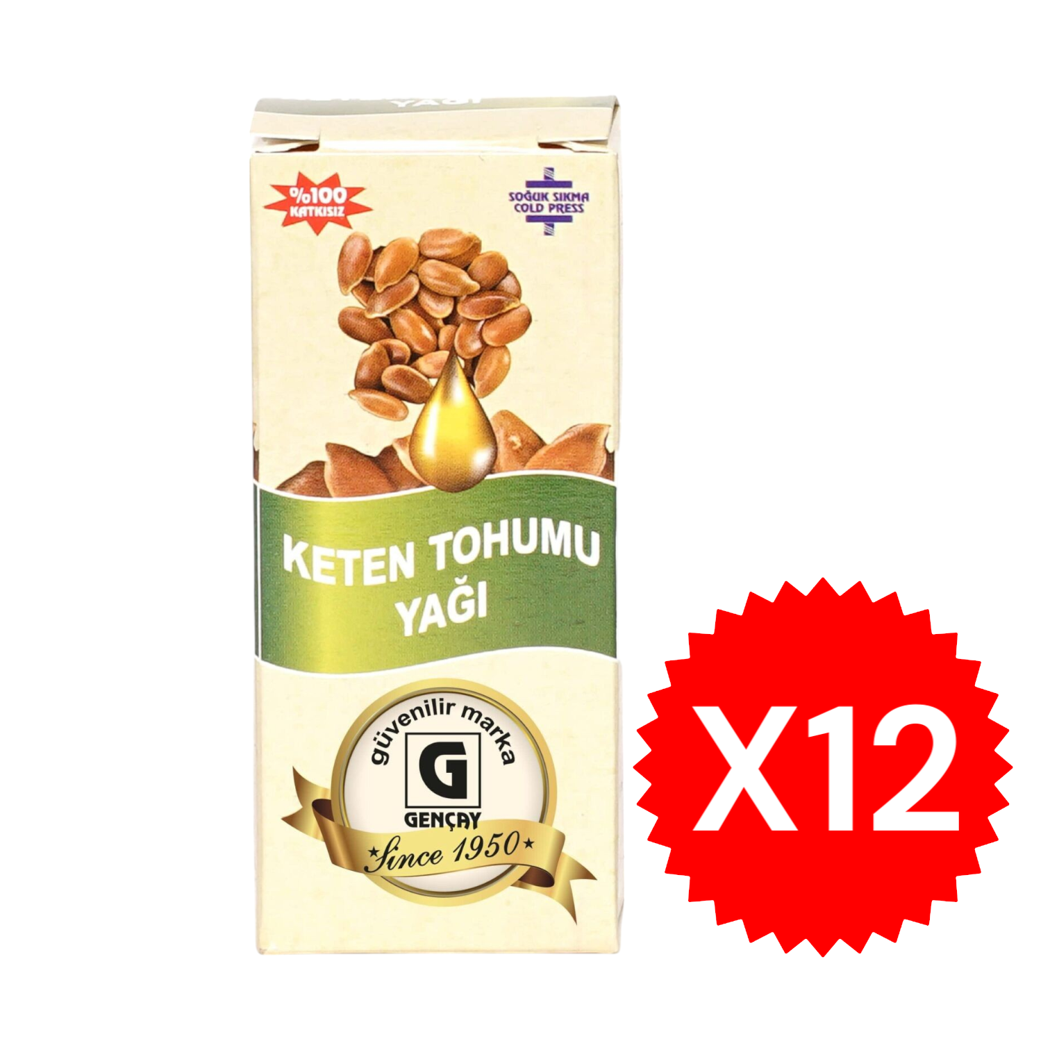 GENÇAY KETEN TOHUMU YAĞI 50 ML X12