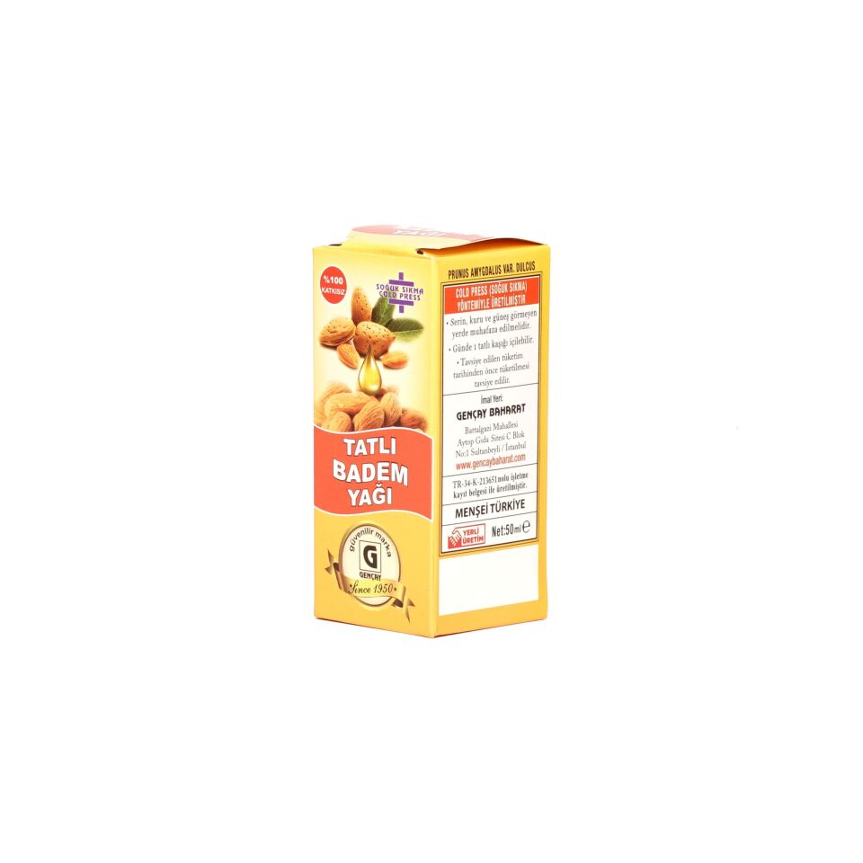 GENÇAY TATLI BADEM YAĞI 50 ML X12