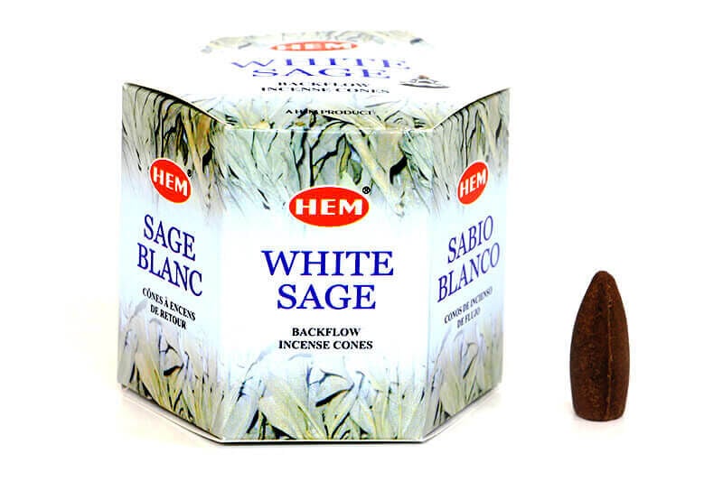 White Sage Back Flow Cones 40'lı