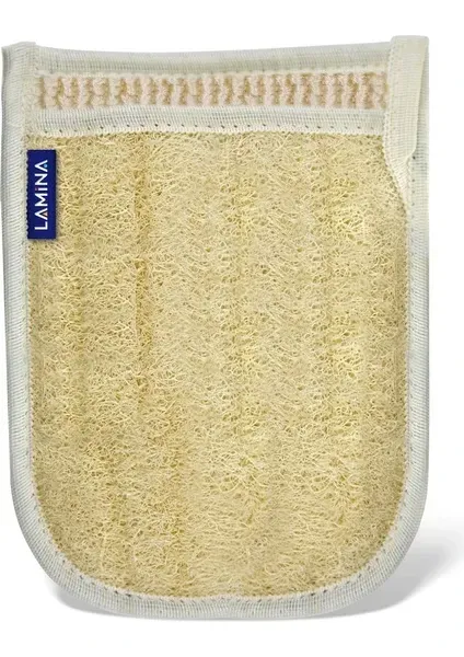 Lamina Tarafli Doğal Kabak Loofah Eldiveni X12 ADET
