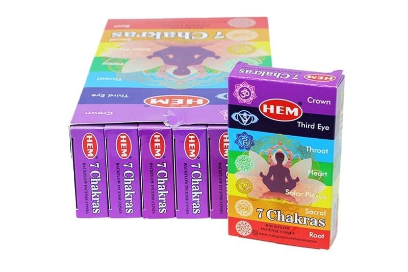 7 Chakras Back Flow Cones 10'lu X12Adet