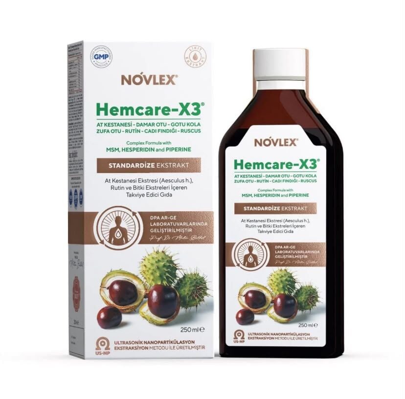 NOVLEX HEMCARE X3 AT KESTANESİ EKSTRESİ İÇEREN TAKVİYE EDİCİ GIDA 250ML