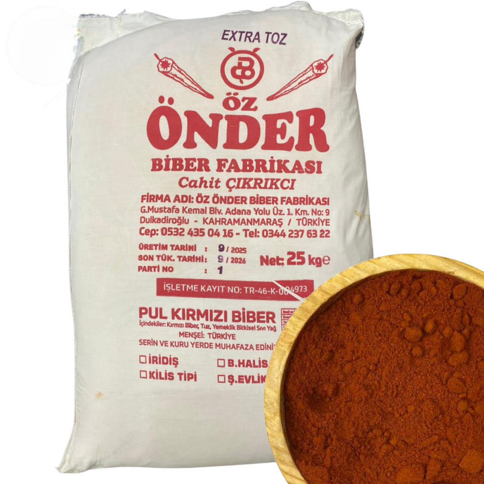 Önder Toptan Extra Acı Toz Biber 25KG
