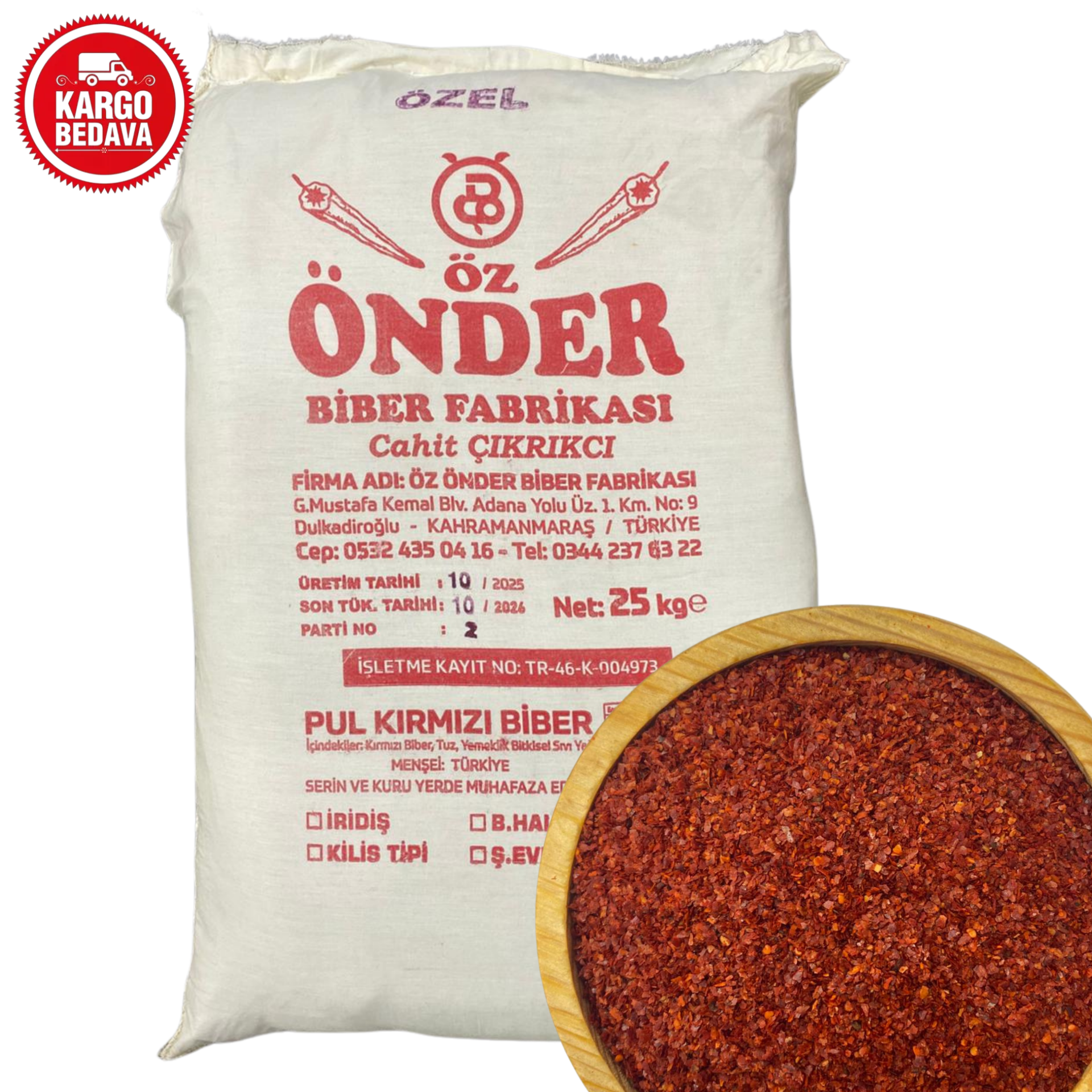 Önder Özel İpek Biber 25KG