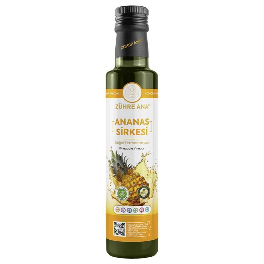 Toptan  Zühre Ana Ananas Sirkesi Doğal Fermantasyon 500ml 1Adet