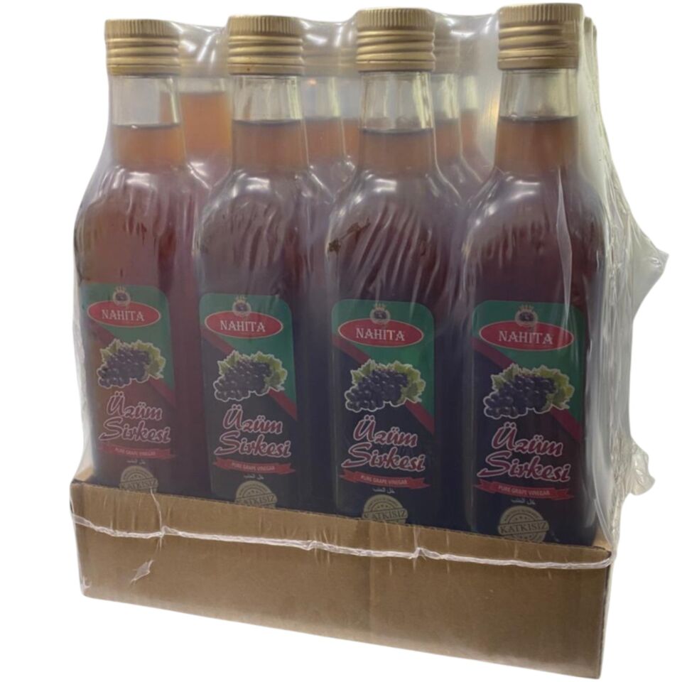 Toptan Doğal Katkısız Üzüm Sirkesi X12 Adet