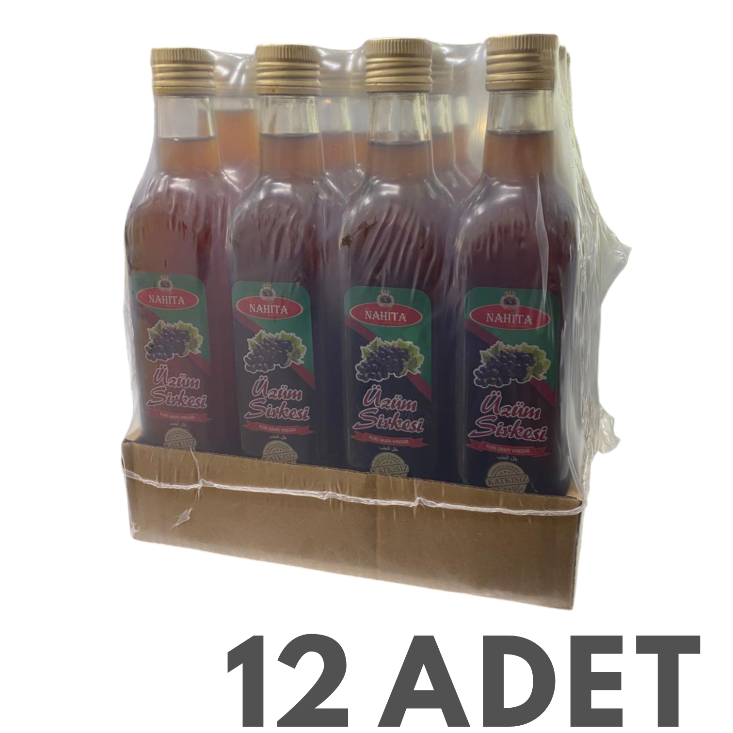 Toptan Doğal Katkısız Üzüm Sirkesi X12 Adet