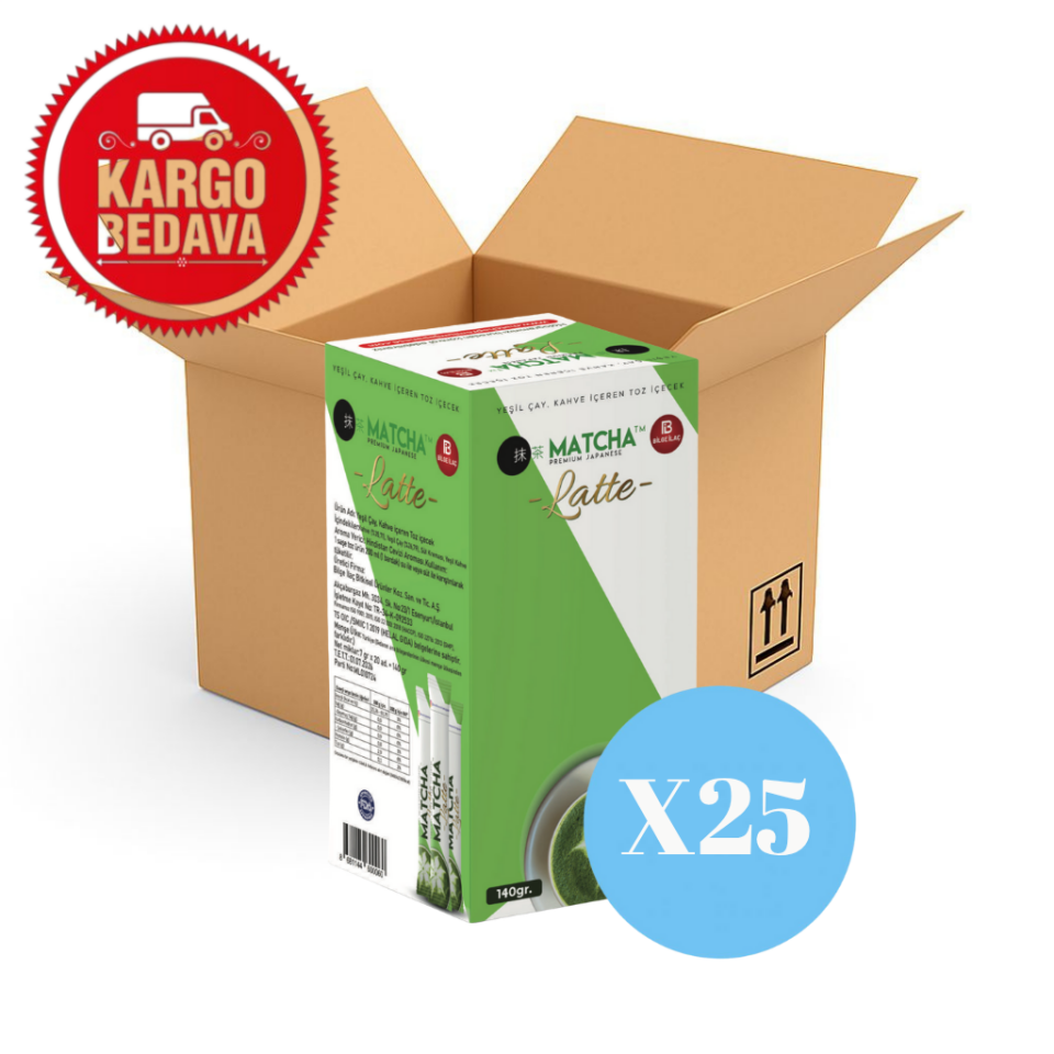 Matcha Latte, Kahve  Matcha Çayı, X25 Kutu(Box)