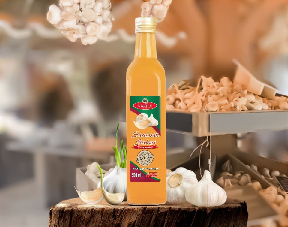 Doğal Katkısız Sarımsak Sirkesi 12 Adet