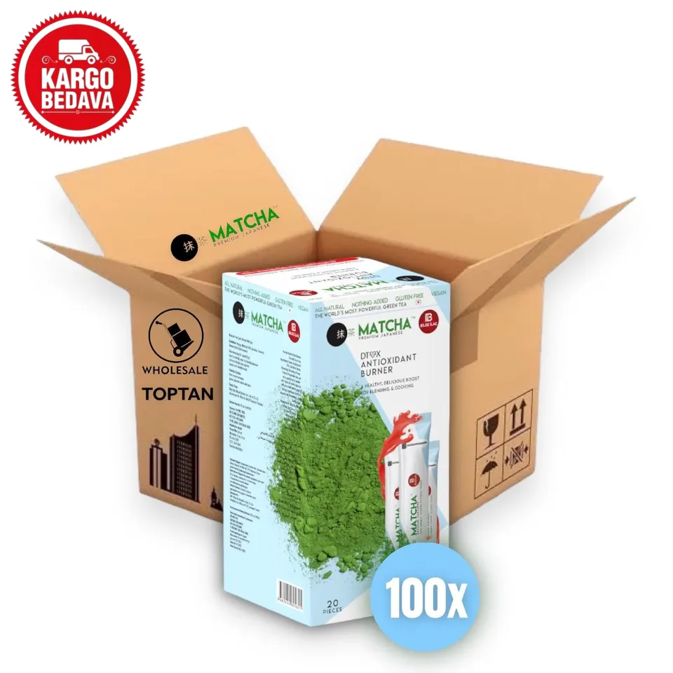 Çilek Aromalı Matcha Çayı - 100 Kutu/Box