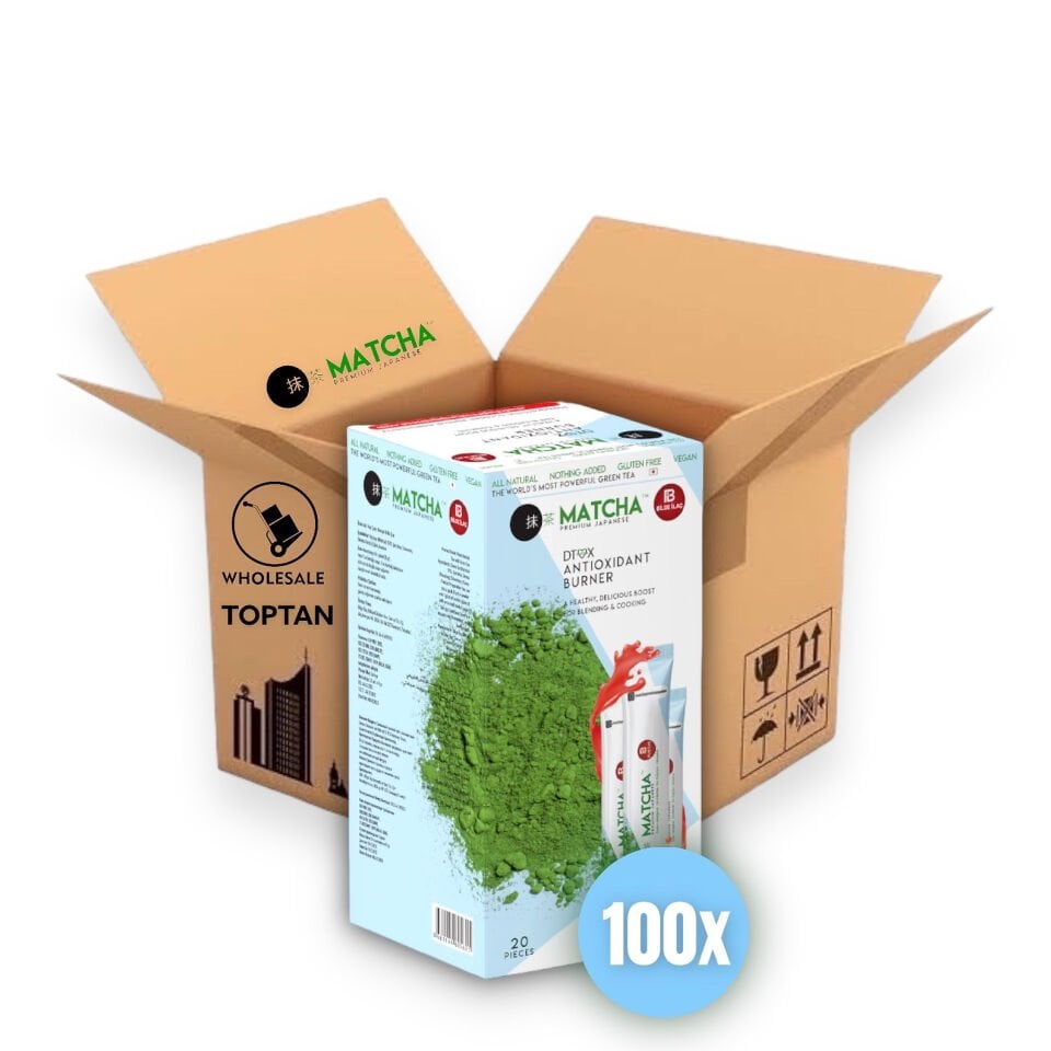 Çilek Aromalı Matcha Çayı - 100 Kutu/Box