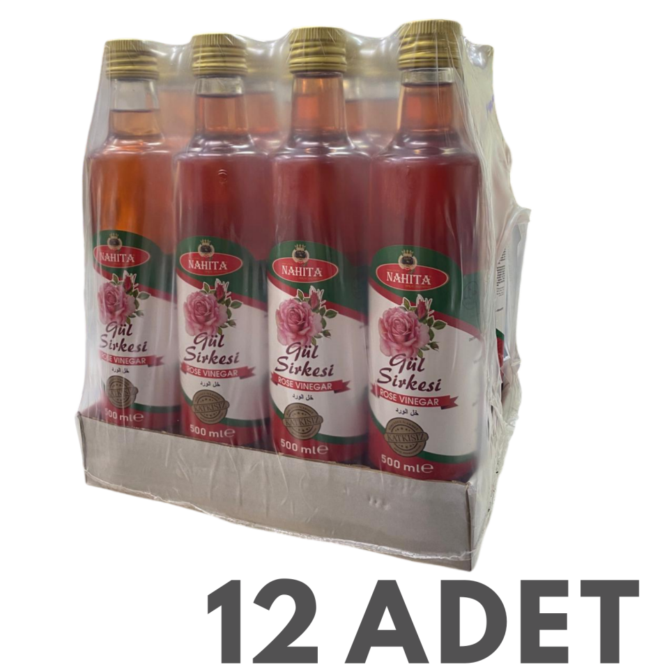 Toptan Doğal Katkısız Gül Sirkesi X12 Adet