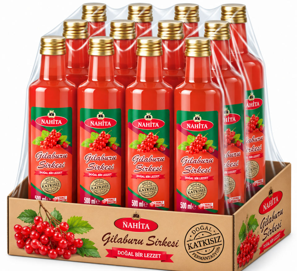 Doğal Katkısız Gilaburu Sirkesi 500ML  12 Adet