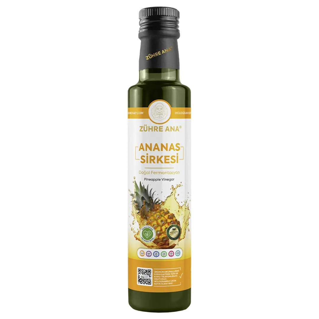 Toptan Zühre Ana Ananas Sirkesi Doğal Fermantasyon 500ml 12ADET