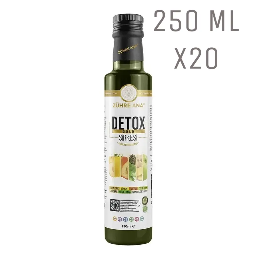 Toptan  Zühre  Ana  Detoks  Gold  Sirkesi  Doğal  Fermentasyon  250ml    20 ADET