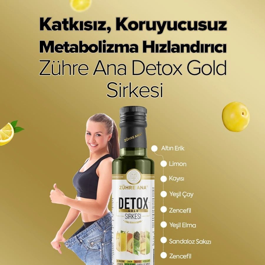 Toptan  Zühre  Ana  Detoks  Gold  Sirkesi  Doğal  Fermentasyon  250ml    20 ADET