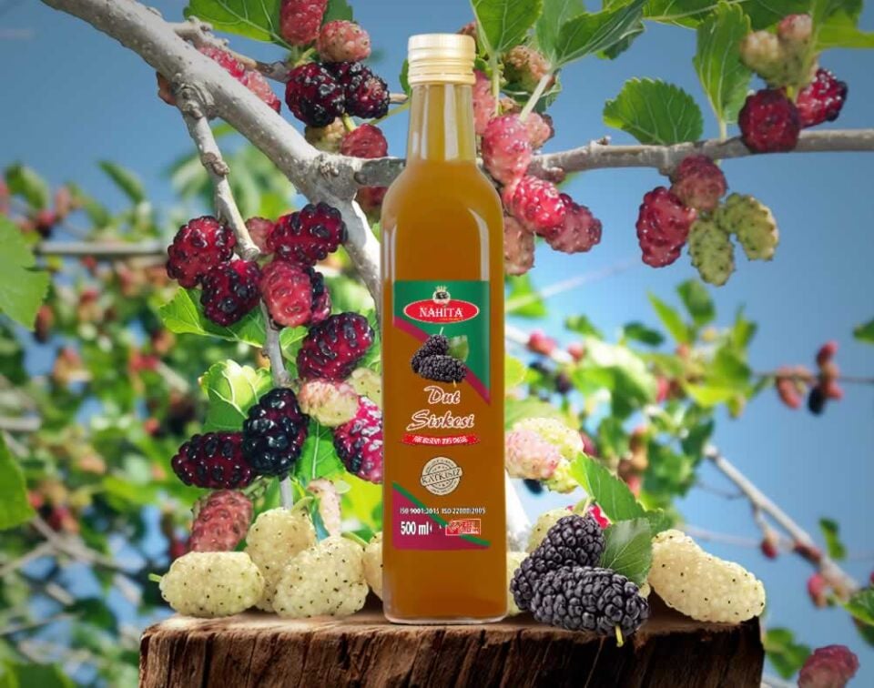 Doğal Katkısız Dut Sirkesi 12 Adet