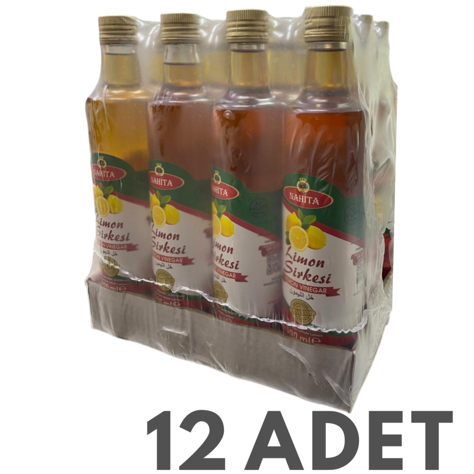 Doğal Katkısız Limon Sirkesi 12 Adet