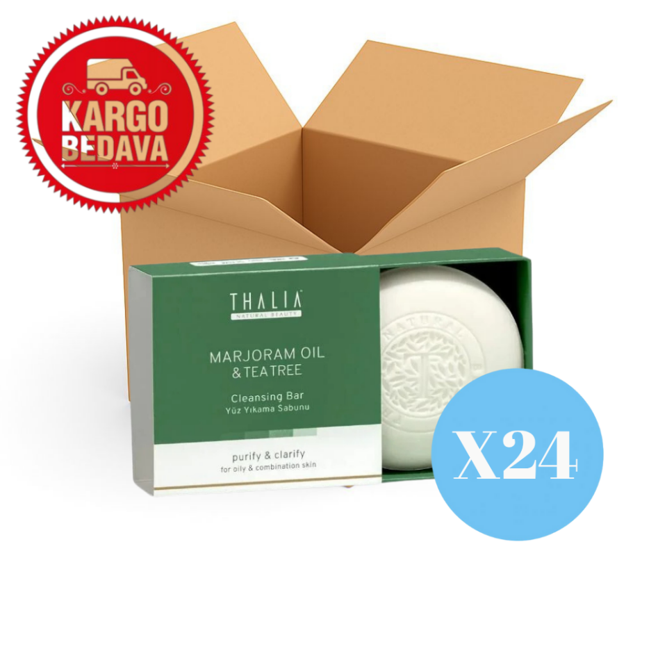 Thalia Akne Gidermeye & Gözenek Sıkılaştırmaya Yardımcı Marjoram Doğal Katı Sabun 120 gr X12